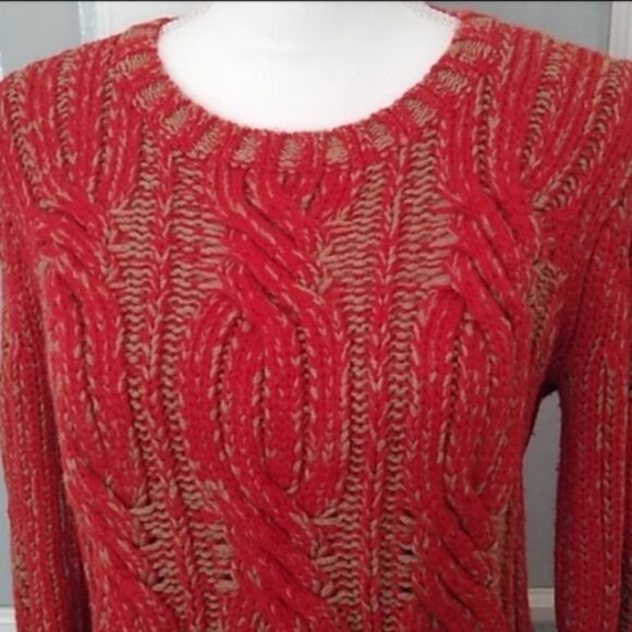 Madewell Chunky Cable Knit Wool Blend Sweater - Picture 5 of 11